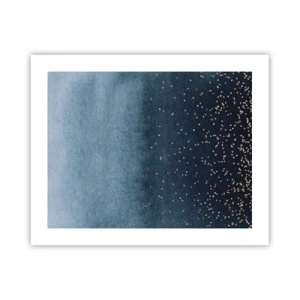 Pôster - Composição – fases azuis - 50x40 cm