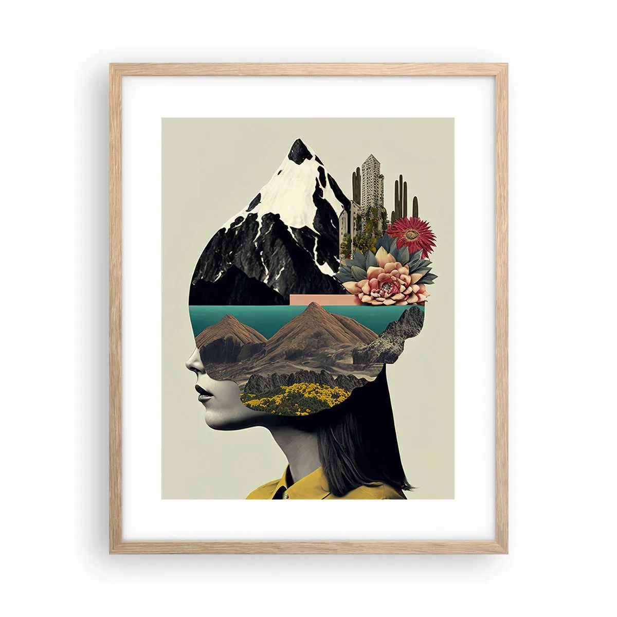 Pôster com moldura de carvalho claro - Mulher – sempre um mistério - 40x50 cm