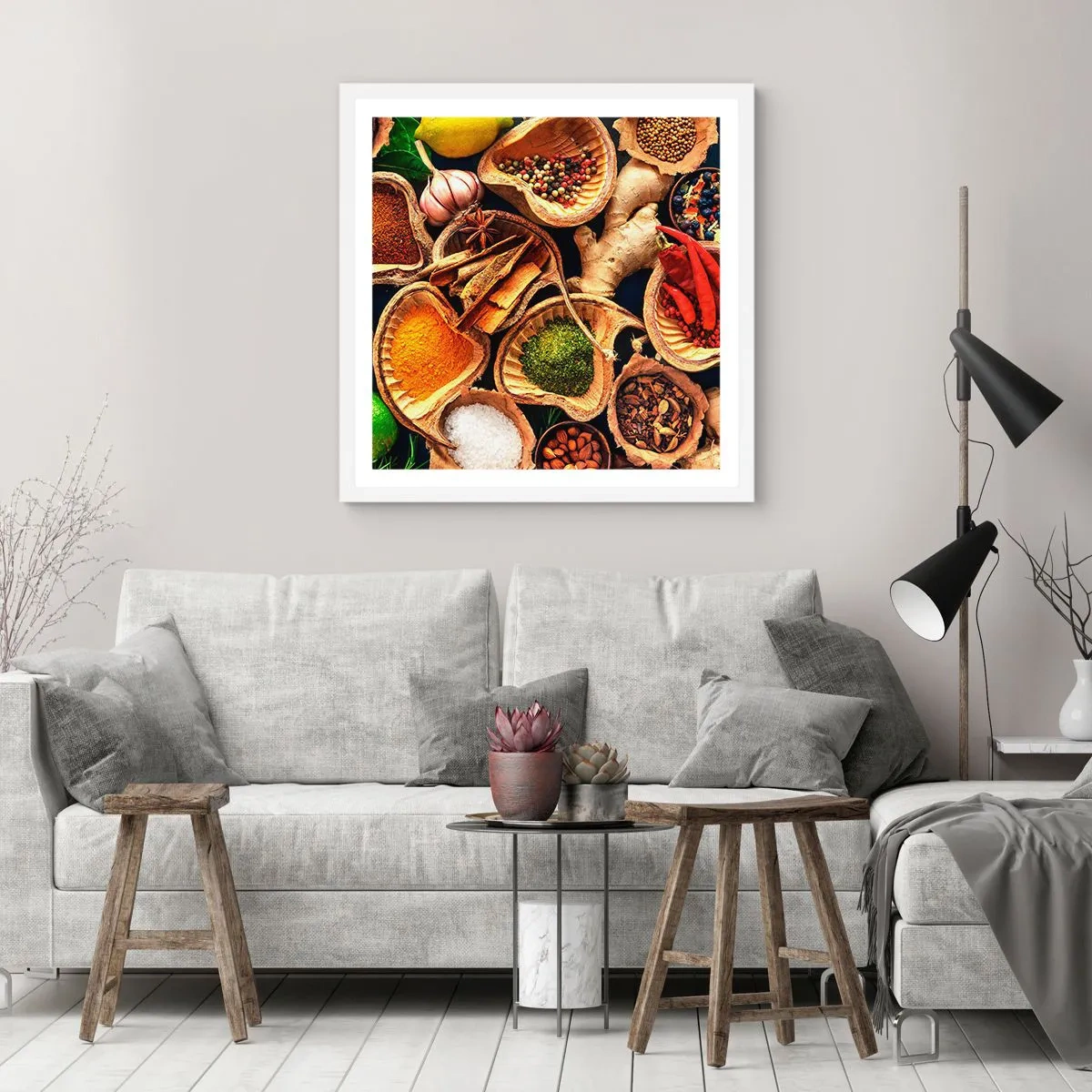 Pôster em moldura branca - Leve o que quiser - 40x40 cm