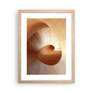 Pôster com moldura de carvalho claro - Serpentina arquitetônica - 30x40 cm