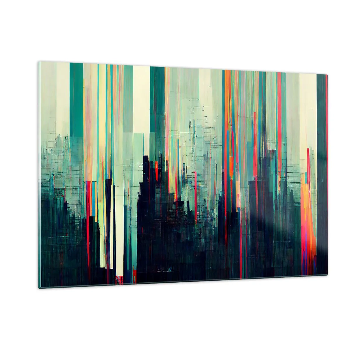 Quadro em vidro - Cidade futurista - 120x80 cm
