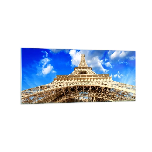 Quadro em vidro - Alcançando o céu e as nuvens - 120x50 cm