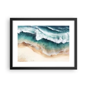 Pôster com moldura preta - O eterno encontro - 40x30 cm