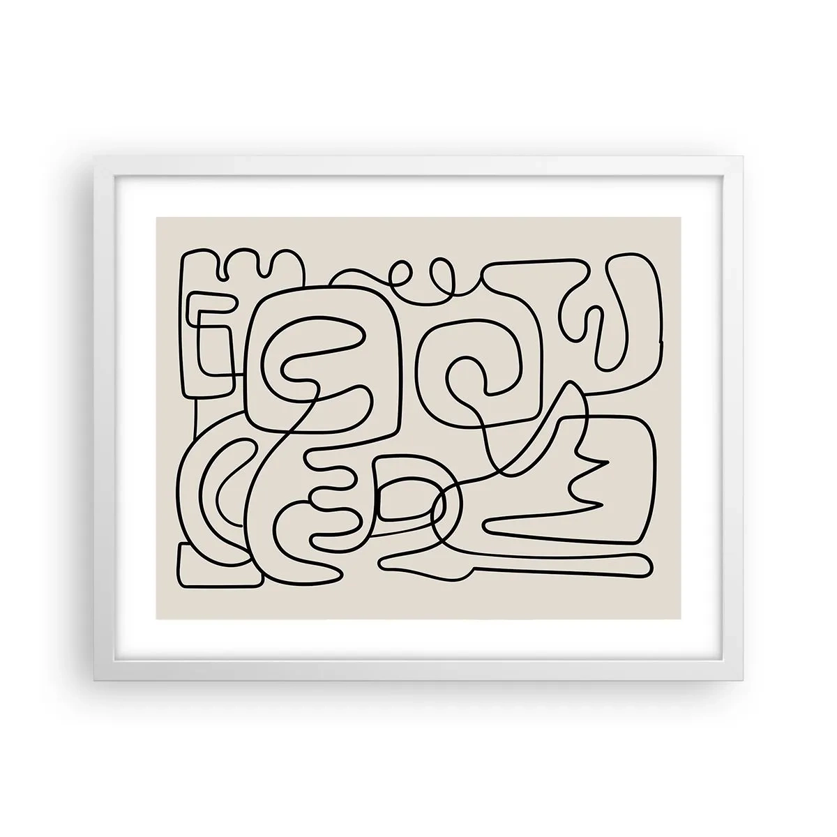 Pôster em moldura branca - Na trilha - 50x40 cm