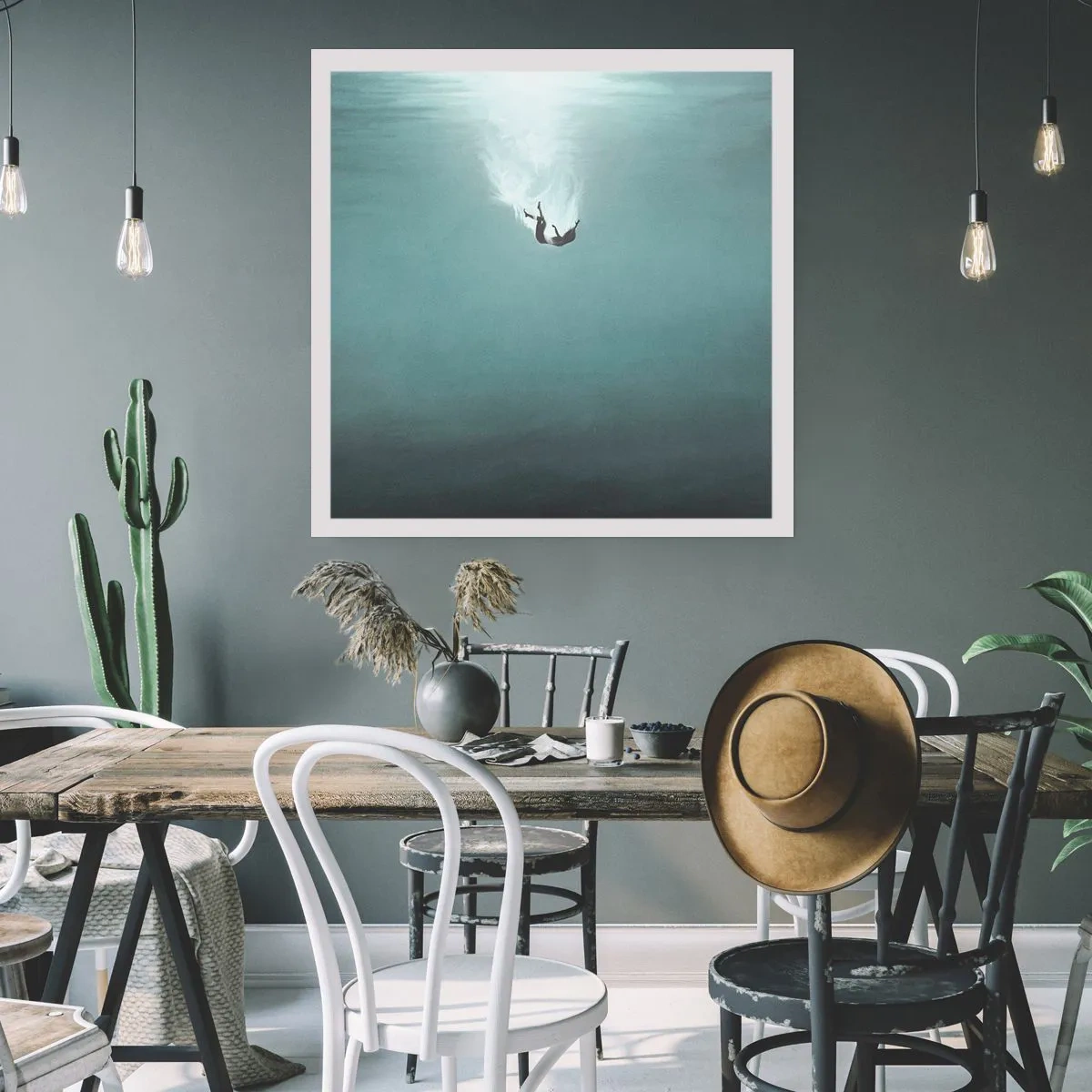 Pôster - Nos braços do oceano - 50x50 cm