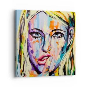 Quadro em tela - Olhe-a diretamente nos olhos - 40x40 cm