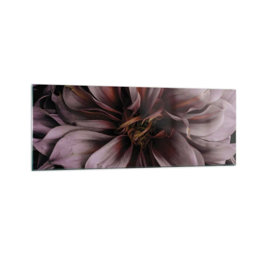 Quadro em vidro - Coração de flor - 140x50 cm
