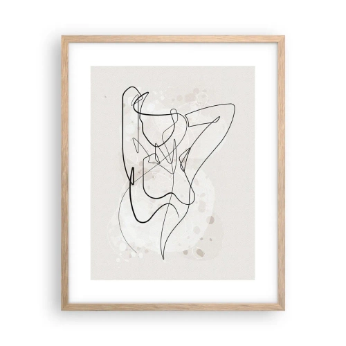 Pôster com moldura de carvalho claro - A arte da sedução - 40x50 cm