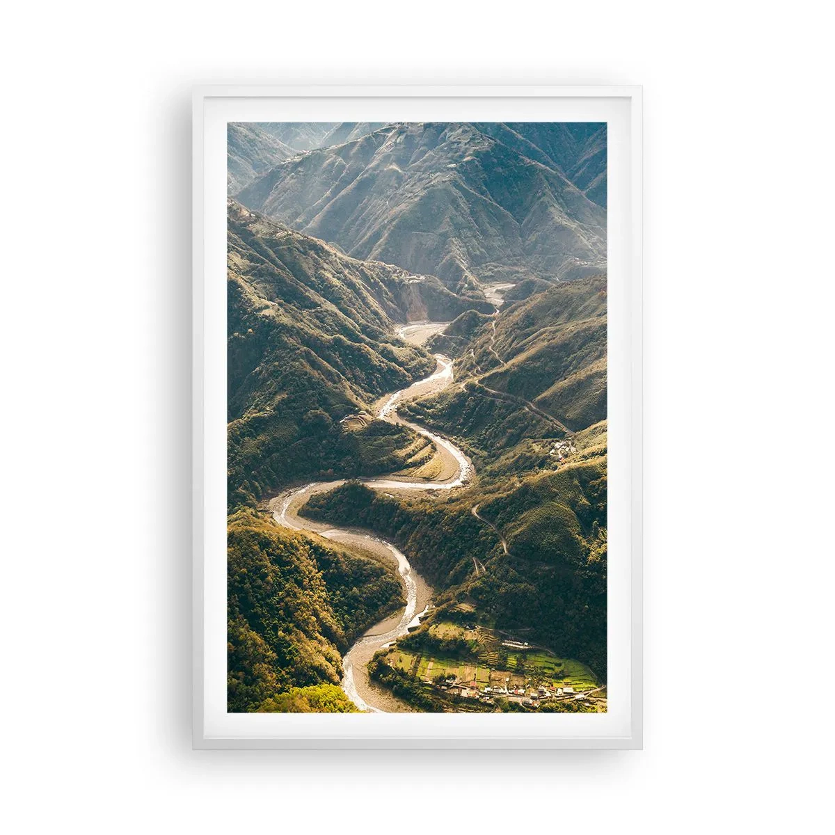 Pôster em moldura branca - Direto do coração das montanhas - 61x91 cm