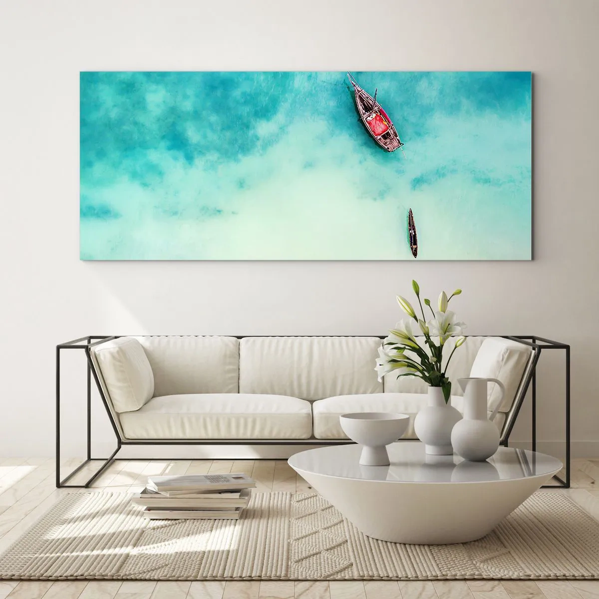 Quadro em vidro - As praias de Zanzibar - 140x50 cm
