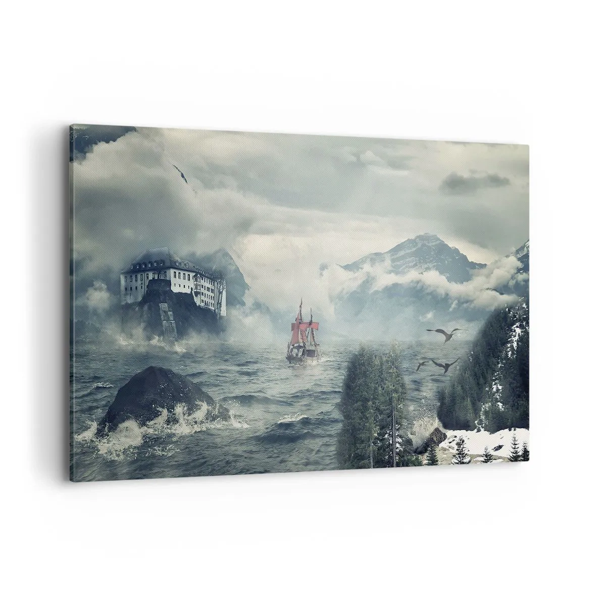 Quadro em tela - Nas águas mágicas - 120x80 cm