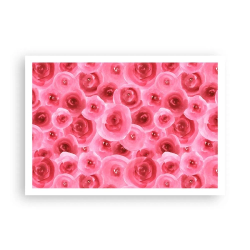 Pôster - Rosas acima e abaixo - 100x70 cm