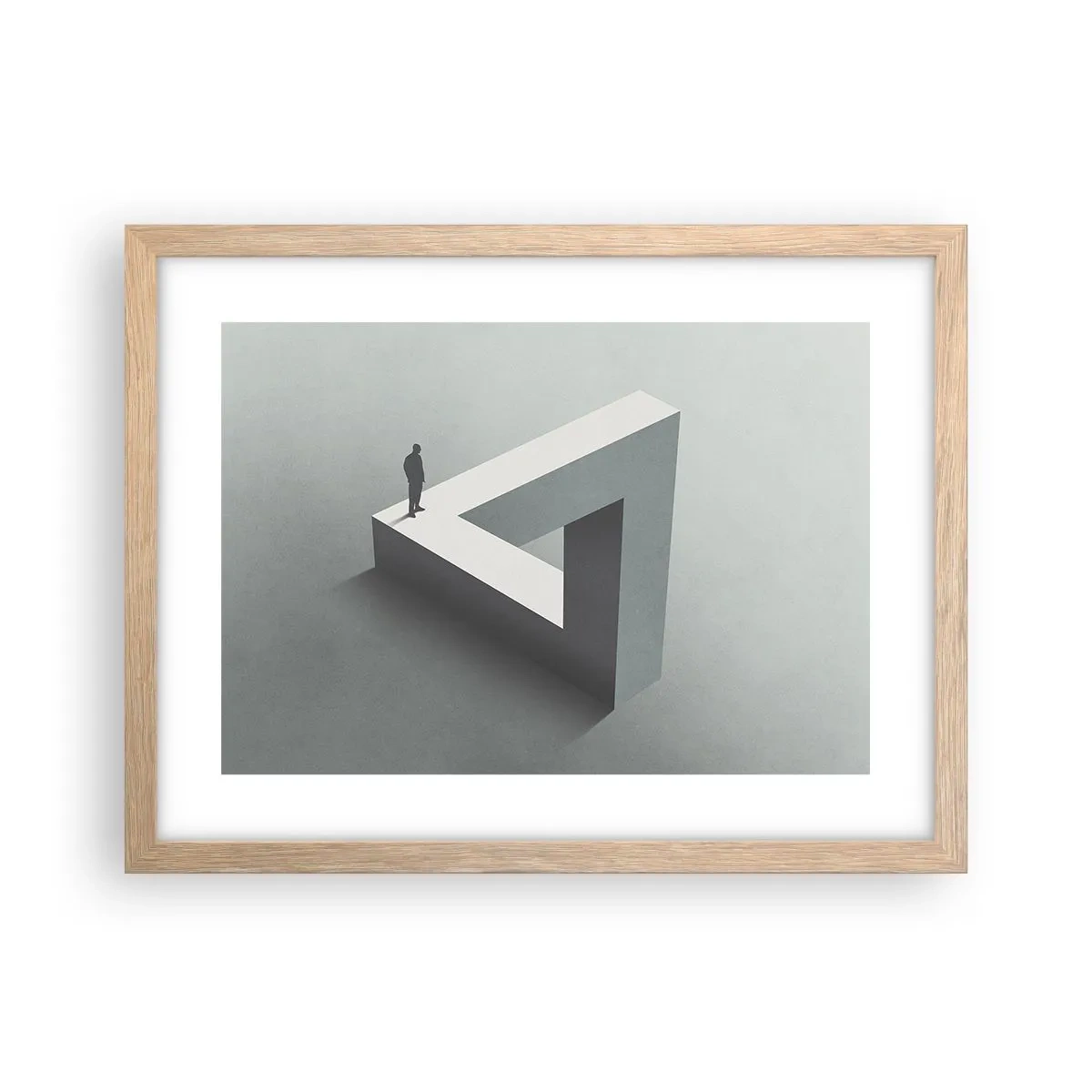 Pôster com moldura de carvalho claro - Mas é possível - 40x30 cm