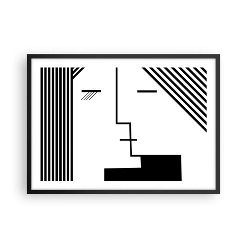 Pôster com moldura preta - Apenas um beijo - 70x50 cm