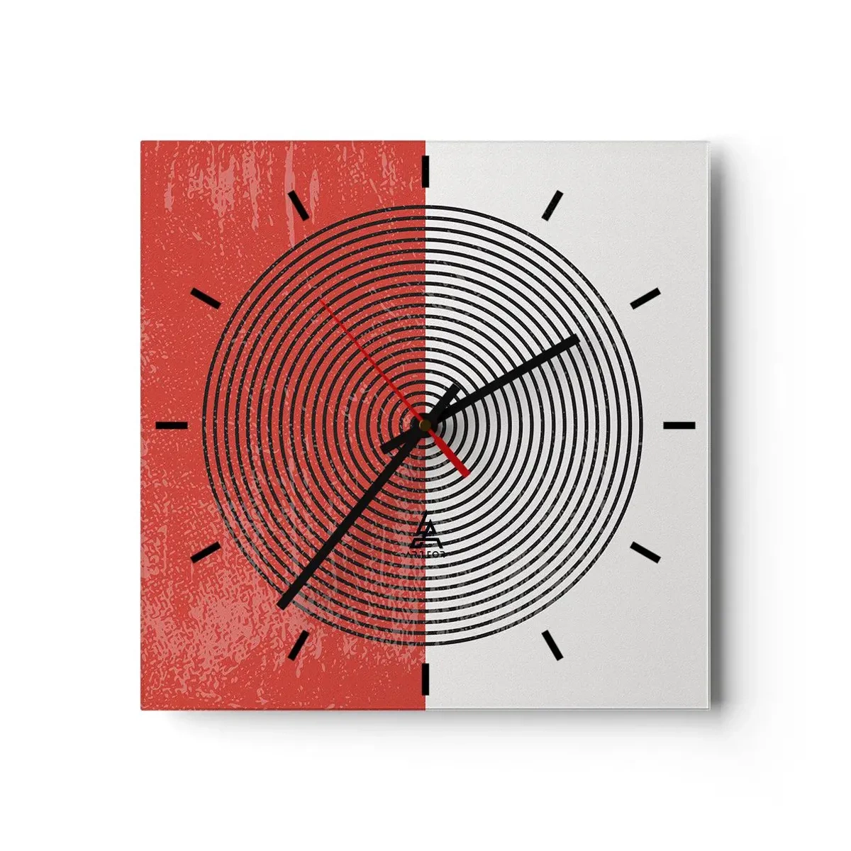 Relógio de parede - Relógio em vidro - Direto ao ponto - 30x30 cm