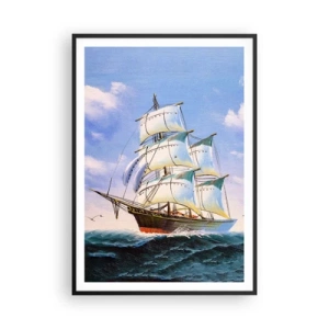 Pôster com moldura preta - Orgulhosamente com o vento - 70x100 cm