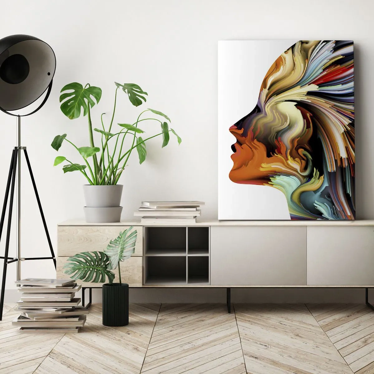 Quadro em tela - Explosão de imaginação - 50x70 cm