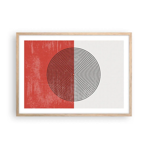 Pôster com moldura de carvalho claro - Direto ao ponto - 70x50 cm