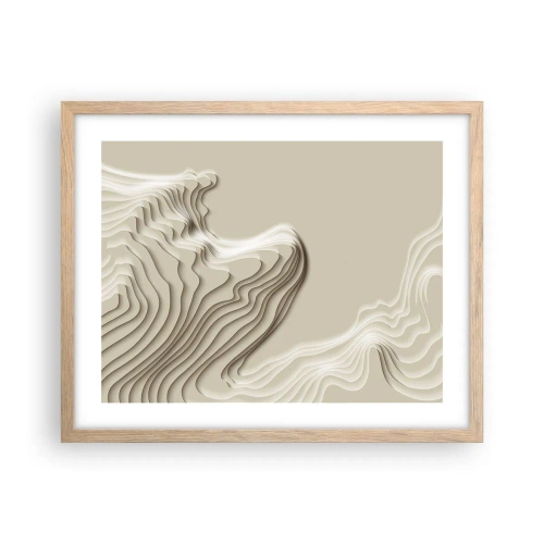 Pôster com moldura de carvalho claro - Topografia da arte - 50x40 cm