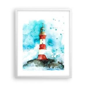 Pôster em moldura branca - Unidade dos elementos da natureza - 40x50 cm