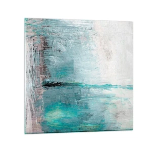 Quadro em vidro - Horizontalmente em azul - 30x30 cm
