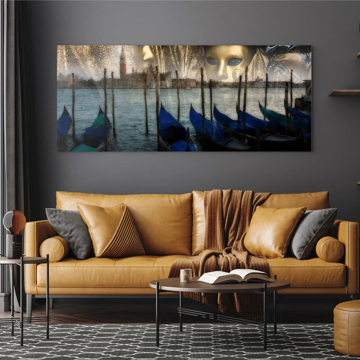Quadro em vidro - Hora do Carnaval - 90x30 cm