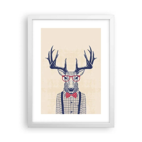 Pôster em moldura branca - Extravagância engraçada - 30x40 cm