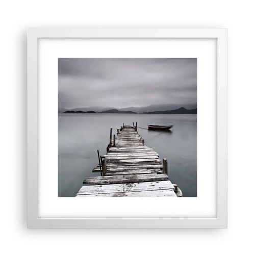 Pôster em moldura branca - Amanhã pode ir - 30x30 cm