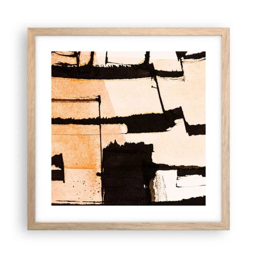 Pôster com moldura de carvalho claro - No entanto, a ordem - 40x40 cm