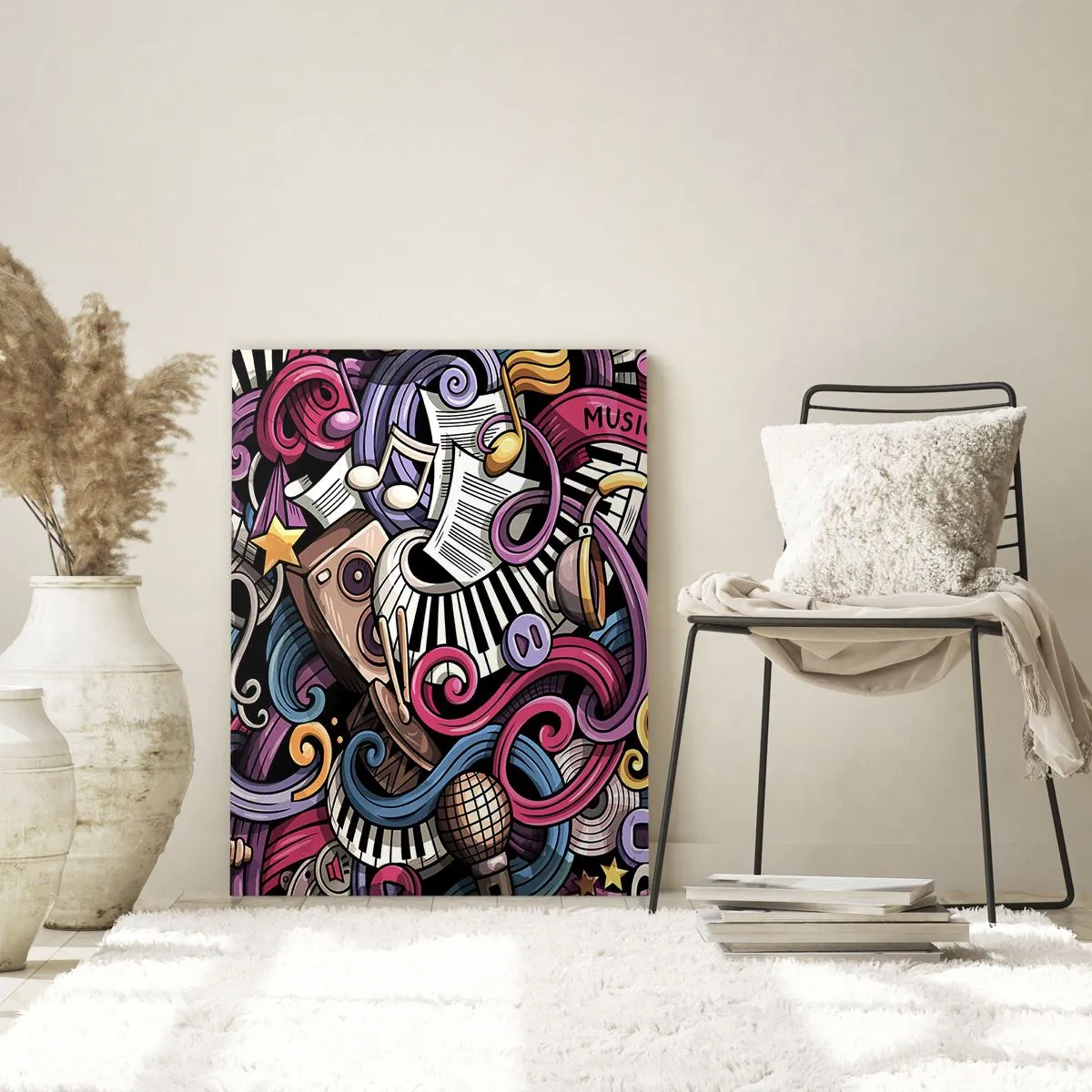 Quadro em vidro - Melodia complicada - 50x70 cm
