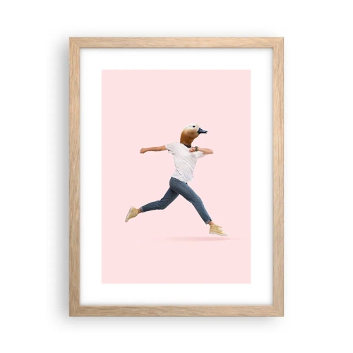 Pôster com moldura de carvalho claro - Uma pitada de absurdo - 30x40 cm