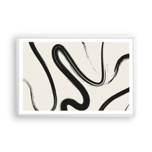Pôster em moldura branca - Capricho preto e branco - 91x61 cm