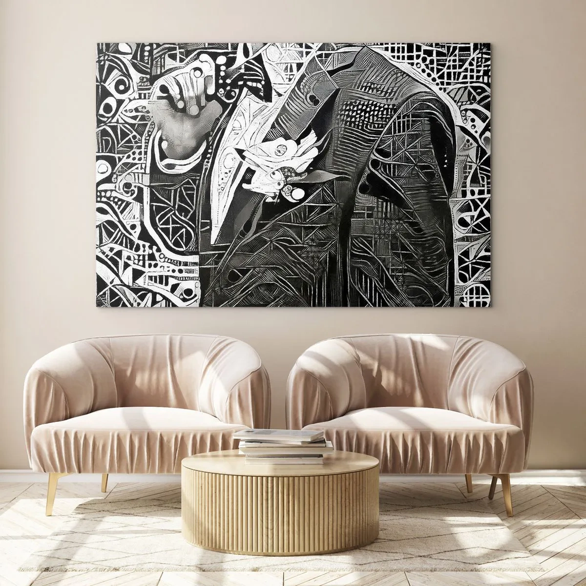 Quadro em vidro - Aparentemente apenas uma pessoa qualquer - 100x70 cm