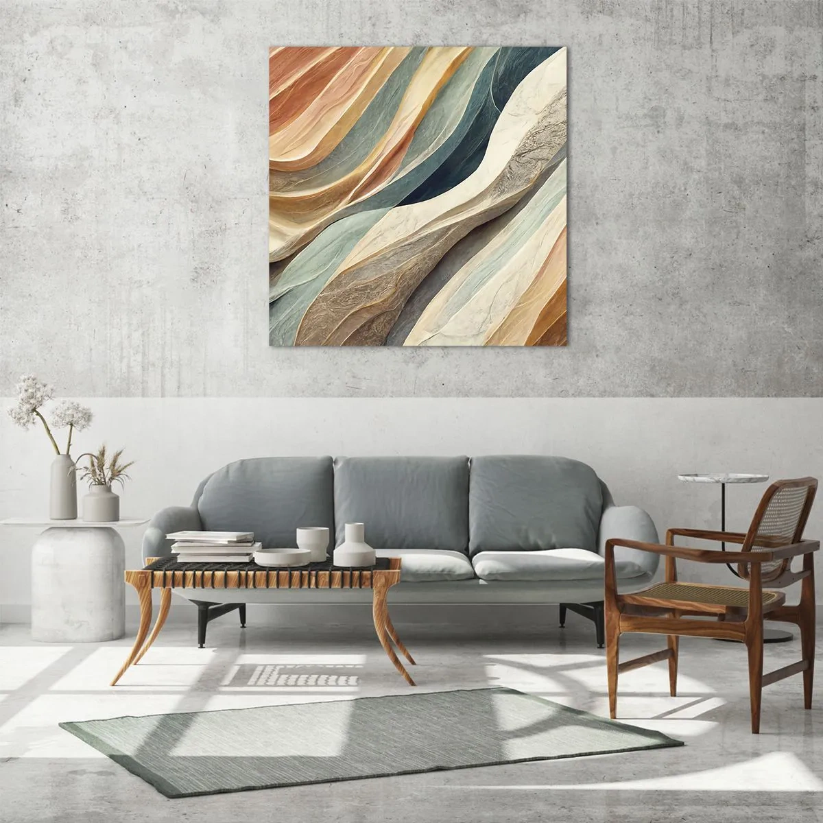 Quadro em vidro - O momento antes da mudança - 70x70 cm