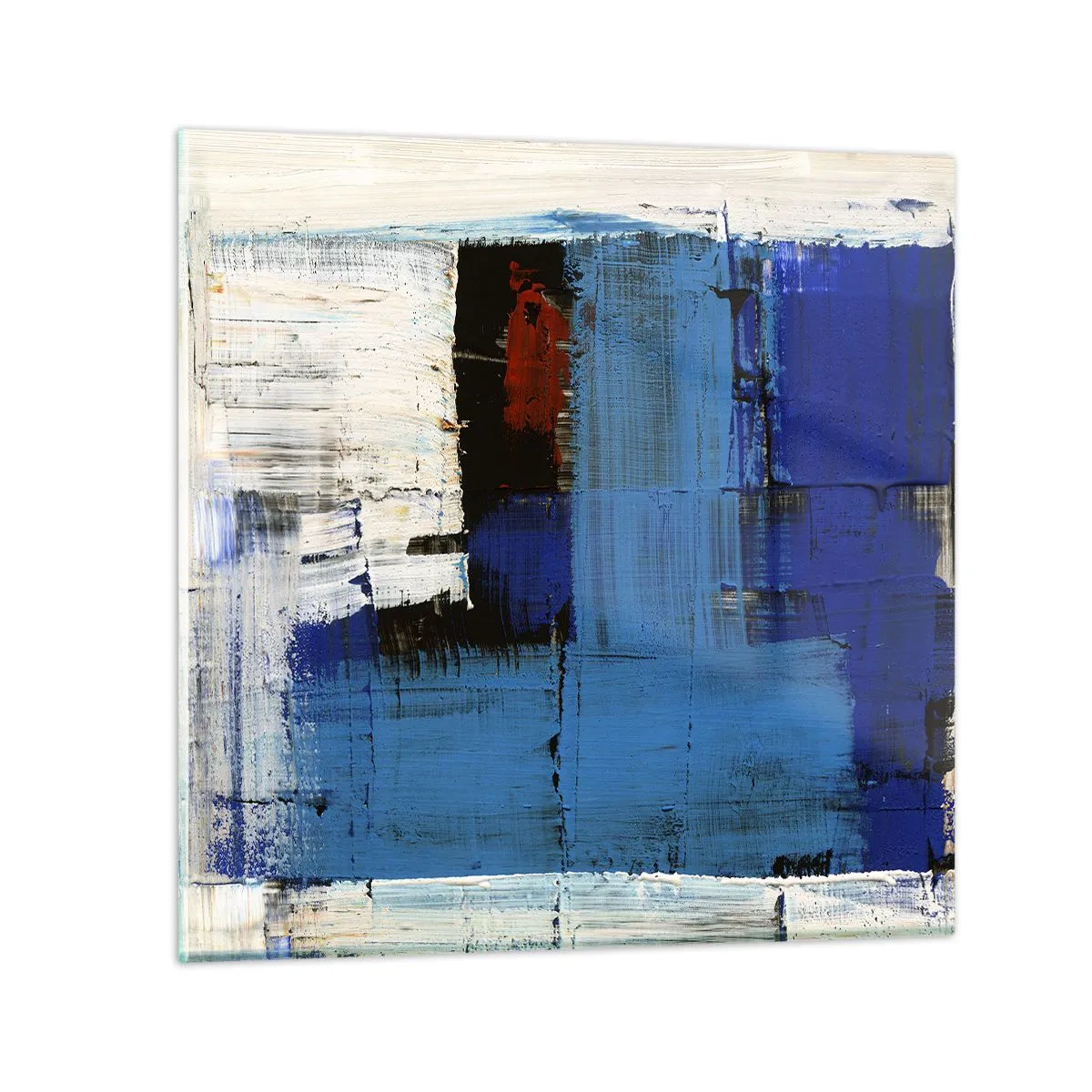 Quadro em vidro - O segredo do azul - 40x40 cm
