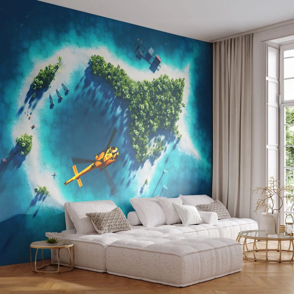 Papel de Parede Premium Canvas - Compre uma ilha para si - Paisagem, Ilha, Praia - 250x175 cm