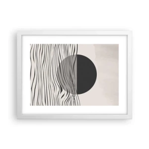 Pôster em moldura branca - Composição da metade - 40x30 cm