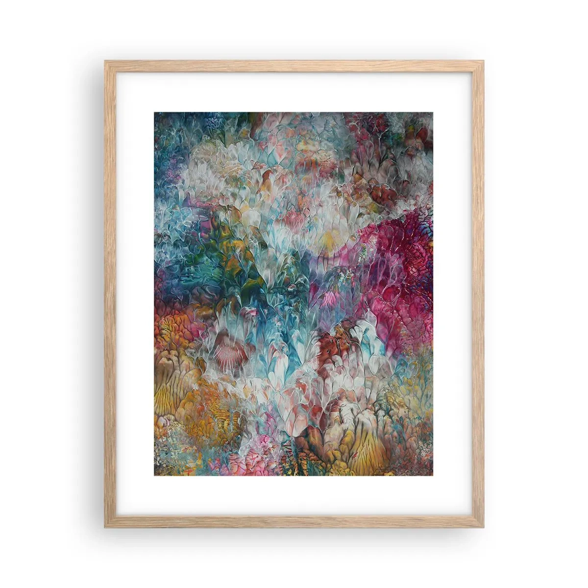 Pôster com moldura de carvalho claro - Em plena floração - 40x50 cm