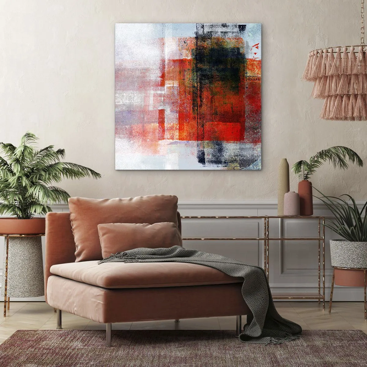 Quadro em tela - A composição brilha - 60x60 cm