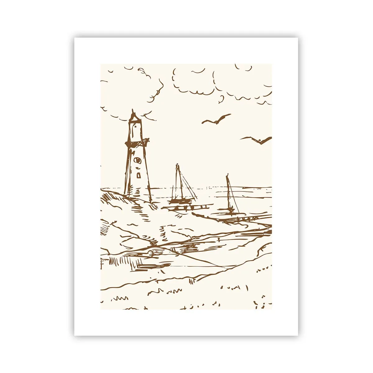 Pôster - Esboço das memórias do verão - 30x40 cm