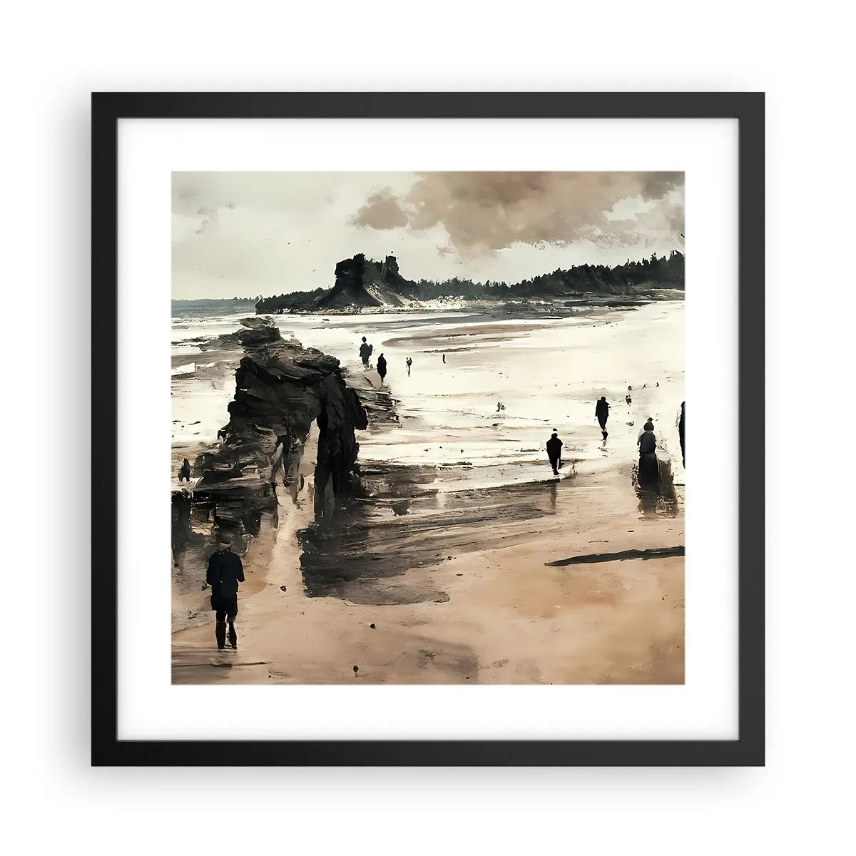 Pôster com moldura preta - Convocados - 40x40 cm