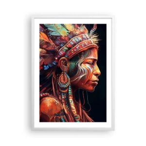 Pôster em moldura branca - Ritual mágico - 50x70 cm