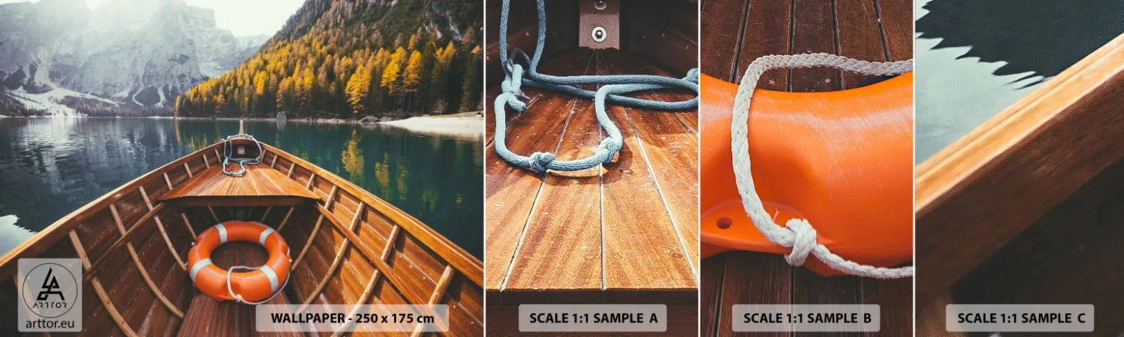 Amostra de Papel de Parede Standard Eco - Excursão na montanha - Paisagem, Montanhas, Alpes - 100x30 cm