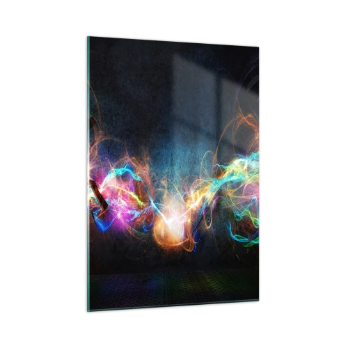 Quadro em vidro - Com alegria contra a escuridão - 50x70 cm