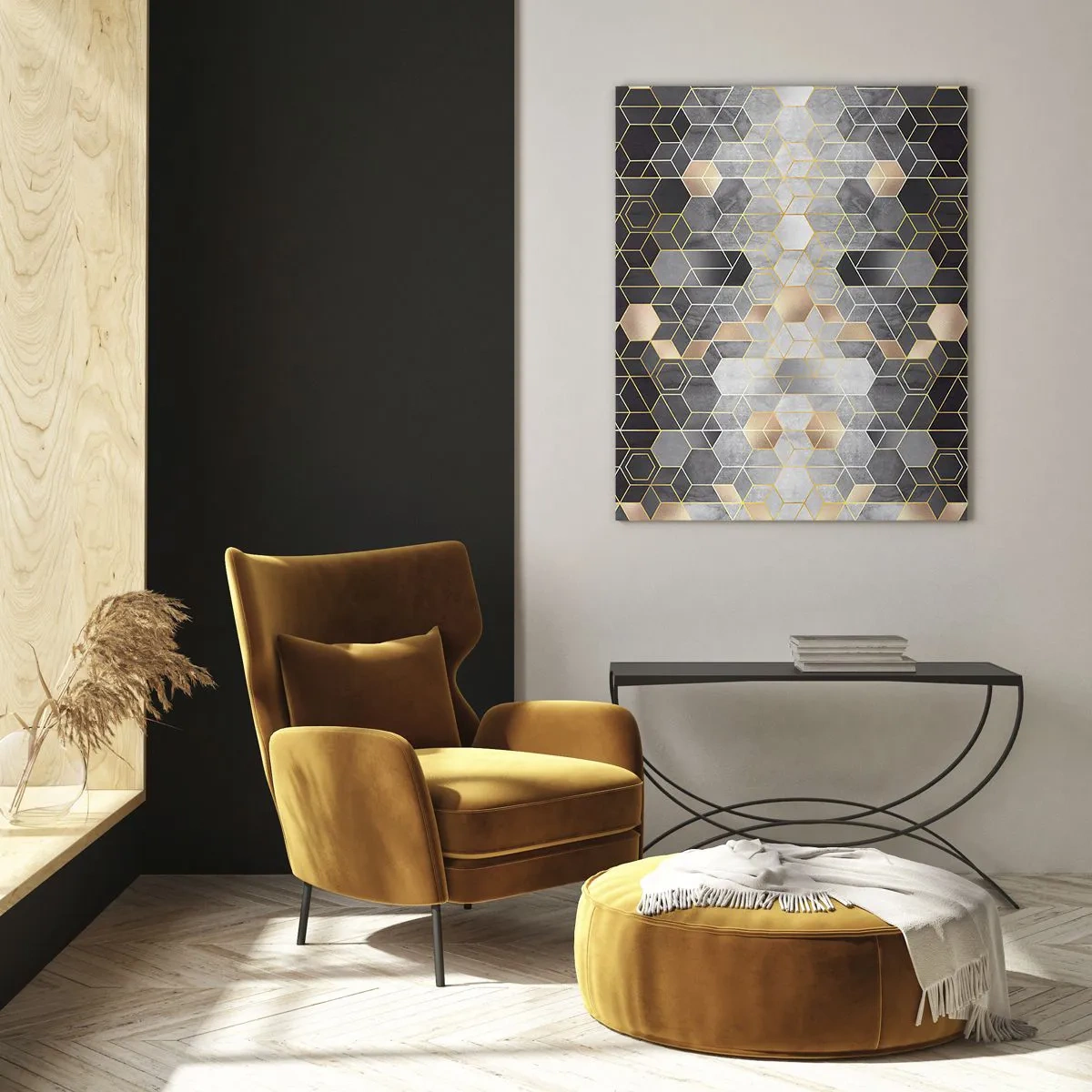 Quadro em vidro - Composição do diamante - 50x70 cm
