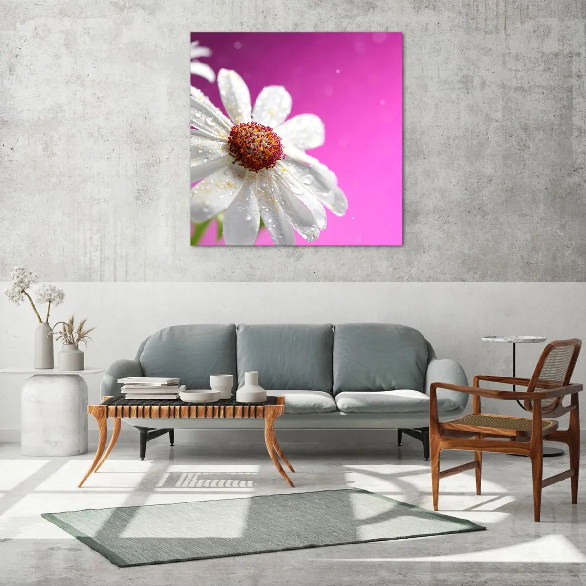Quadro em vidro - Modesto em sua beleza - 70x70 cm