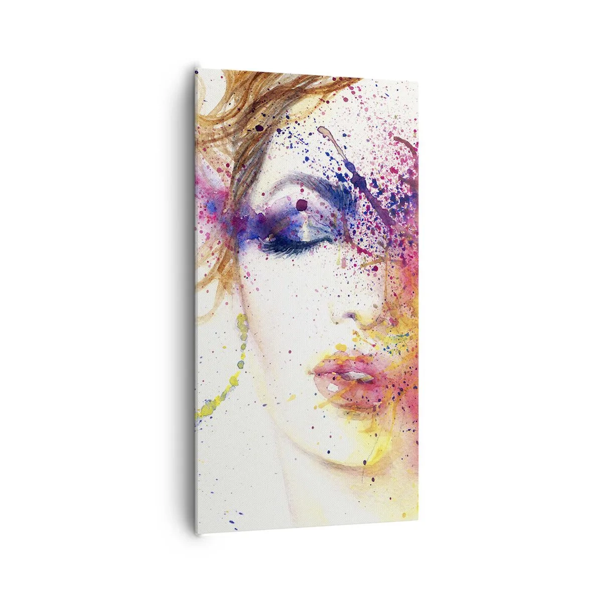 Quadro em tela - Vertigem arco-íris - 65x120 cm