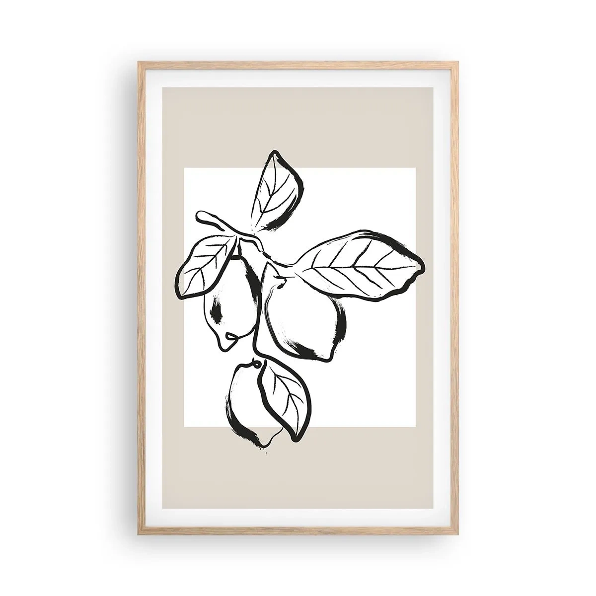 Pôster com moldura de carvalho claro - Onde o limão amadurece… - 61x91 cm