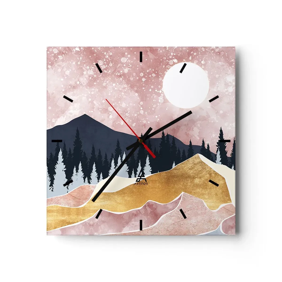 Relógio de parede - Relógio em vidro - Ronda Noturna - 30x30 cm