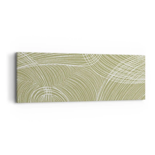 Quadro em tela - Abstração intrincada em branco - 90x30 cm